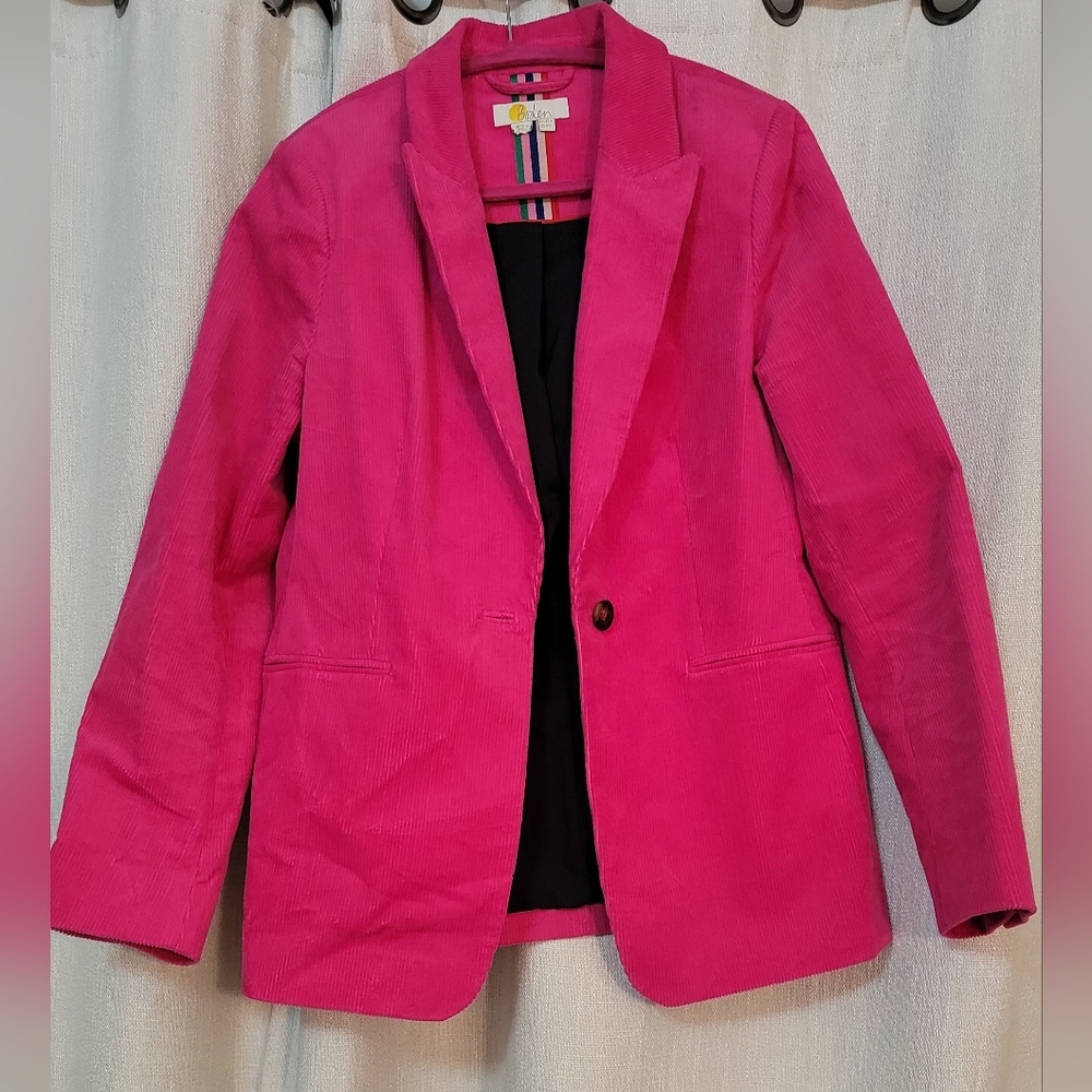 Boden Women's Hot Pink Corduroy Blazer